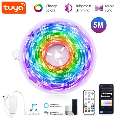 Tuya Smart WiFi Kit Striscia Led Dream Color RGBIC  5 Metri