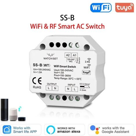 Tuya Switch Convertitore per Luci Smart WiFi e RF + AC