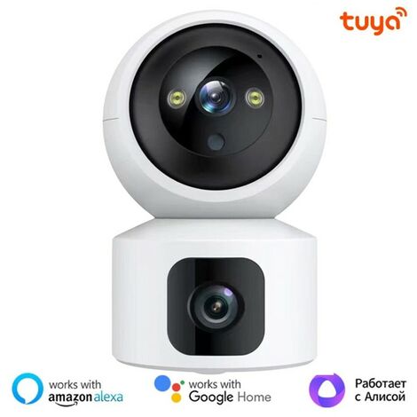 Tuya Telecamera di Sicurezza con Doppio Obiettivo 4 MP Smart WiFi