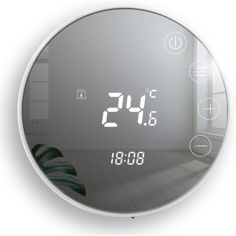Tuya Thermostats Intelligents Thermostat de Chauffage Thermostats d'ambiance Thermostat WiFi pour Chauffage par Le Sol électrique Compatible avec Alexa, Google 16A TGR86