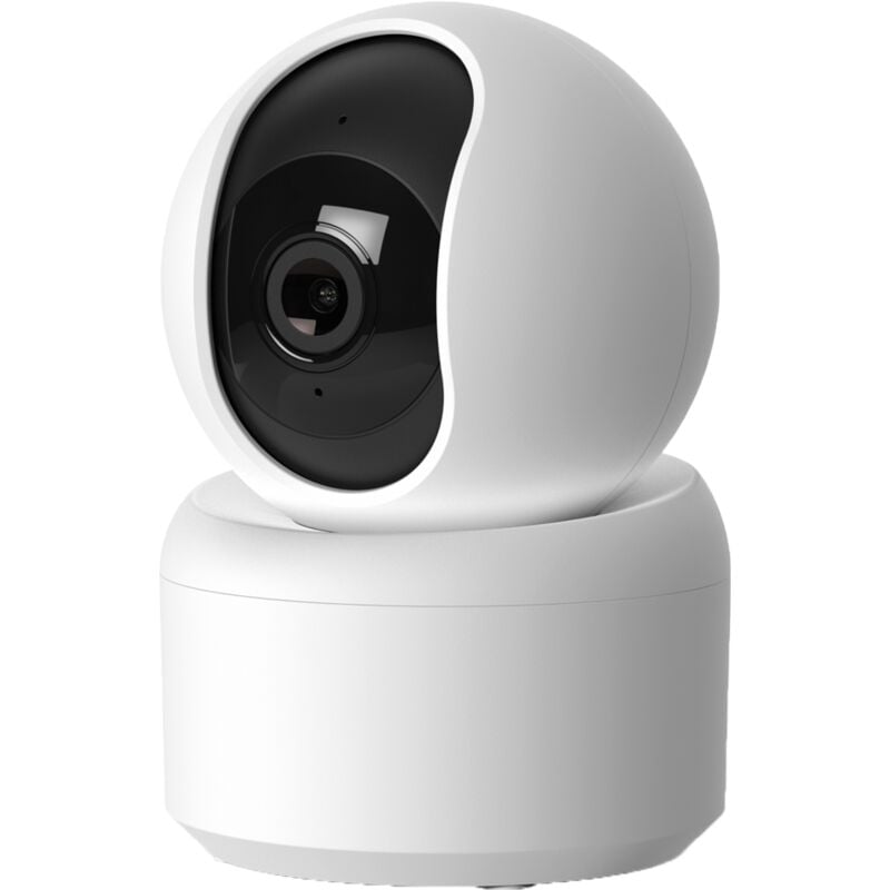 Tuya - Caméra Smart 2K - Wifi 2.4 GHz - Contrôle pt Autotracking ir 10 m - Détection de personnes - Enregistrement sur carte microSD ou sur le cloud