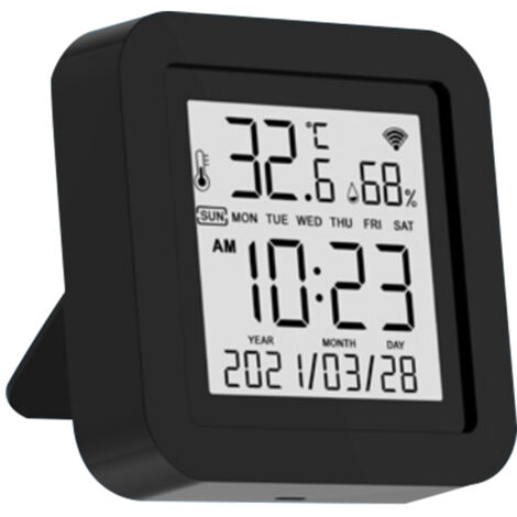 Tuya WiFi 3-in-1 Infrarot-Temperatur- und Feuchtigkeitsregler, intelligenter Sensor, USB-Stromversorgung, LCD-Bildschirm, kompatibel mit Google Home