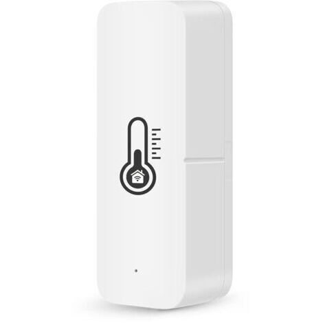 Tuya WiFi Détecteur de température et d'humidité intelligent Capteur de température et d'humidité domestique intelligent Compatible avec Alexa Google Home Livré sans batterie