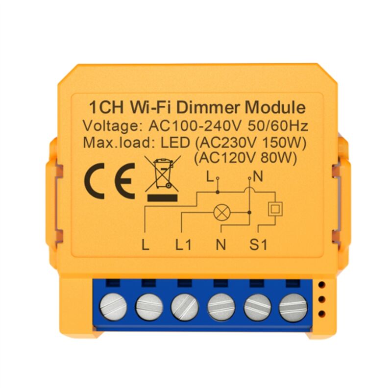 Image of Tuya WiFi Dimmer Schalter Modul Smart Home diy Breaker Unterstützt Voice Control app Control-1 Weg