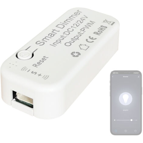 Tuya WiFi Dimmermodul, intelligentes Lichtdimmermodul zum Selbstzusammenbauen, fernsteuerbar über mobile Anwendung und kompatibel mit Google Home für Sprachsteuerung.