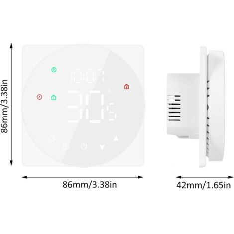 Tuya WiFi Écran LCD Contrôleur de température intelligent 16A Thermostat à écran tactile Programmable hebdomadaire APP Télécommande pour le chauffage électrique Économiser de l'énergie
