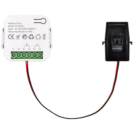 Tuya WiFi Multifunktions-Energieschalter, Leistungs-, Spannungs- und Strommesser, App, tägliche und monatliche Verbrauchsstatistik, konfigurierbar