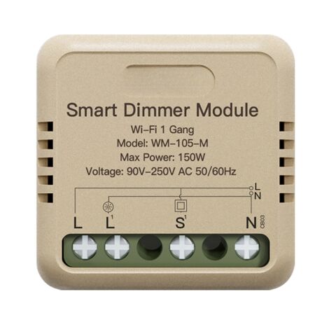 Tuya WiFi Smart-Dimmer-Modul für selbstgebaute Lichtschalter, Fernsteuerung per App, kompatibel mit Google Assistant Sprachsteuerung