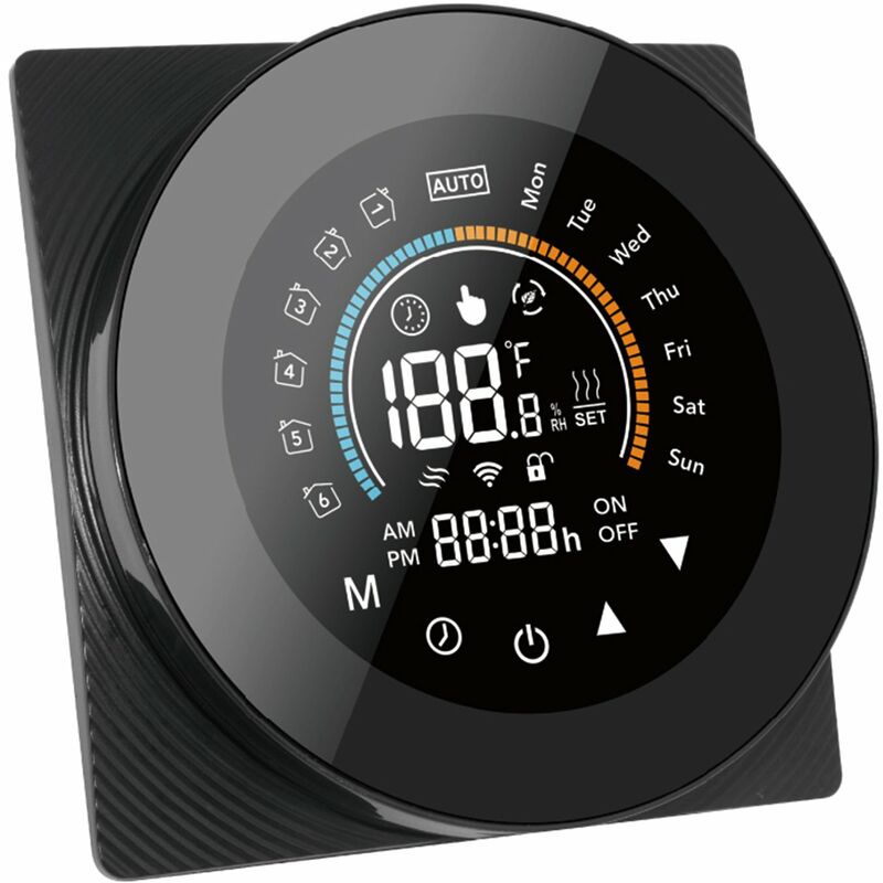 

Tuya WiFi Termostato inteligente para caldera de agua / gas Controlador de temperatura digital Pantalla LCD grande Boton tactil Control de voz