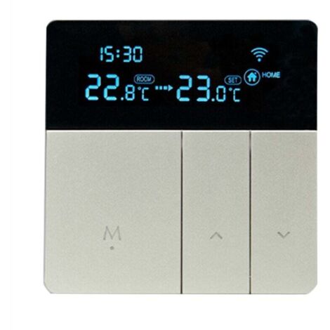 Tuya WiFi Thermostat Eau/Chauffage éLectrique au Sol Eau ChaudièRe à Gaz TempéRature Intelligente TéLéCommande Vocale 3A