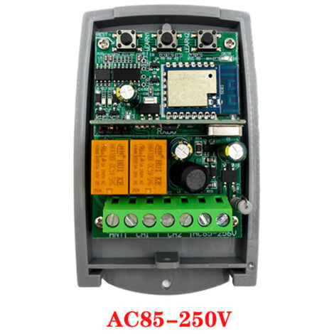 Tuya WiFi/Zigbee 433,92 MHz Dual Channel Rolling Code Garagentorsteuerung (2 Kanäle) AC85-250 V, kompatibel mit einem breiten Spannungsbereich.