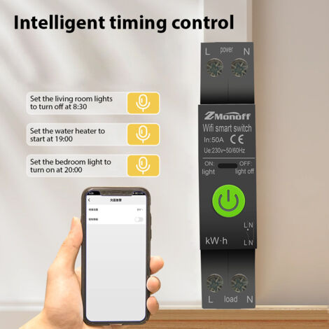 Tuya WLAN-Smart-Leistungsschalter – Schutz vor Leckströmen, Stromstatistik, Über-/Unterspannungsschutz, mobile Steuerung für Smart Home