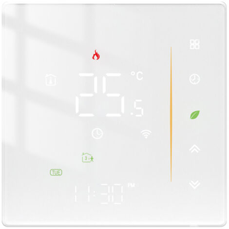Tuya ZigBee Smart-Thermostat mit Digitalanzeige, kompatibel mit Elektro-/Warmwasserbereitern und Gas-/Warmwasserboilern. Funktioniert mit Google Assistant.