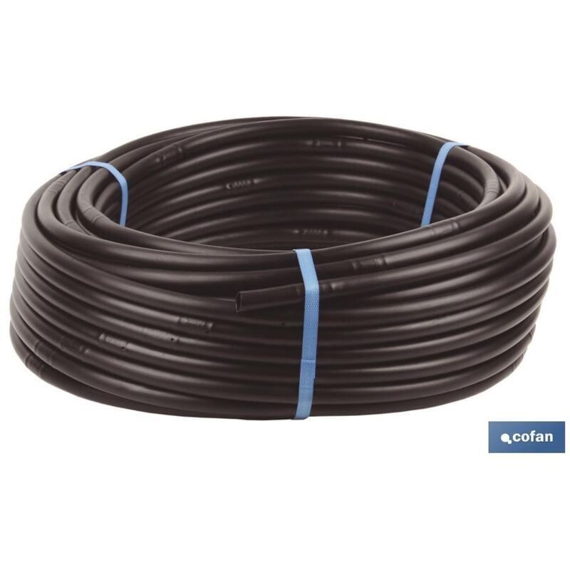 Tube d'irrigation goutte à goutte noir 50 m (goutteur 0,50 m) Ø16 mm