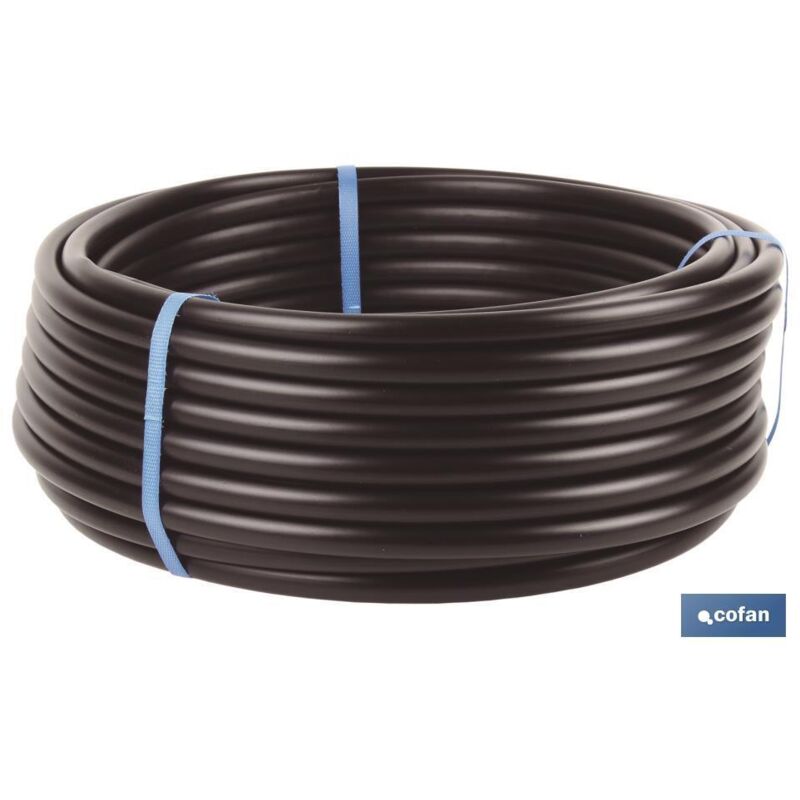 Tube d'irrigation goutte à goutte noir 100m (sans goutteurs) Ø16mm