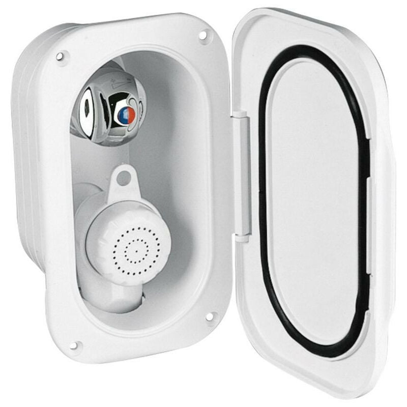 Nuova Rade - Coffret douche avec mélangeur et douchette blanc - tuyau 5 m