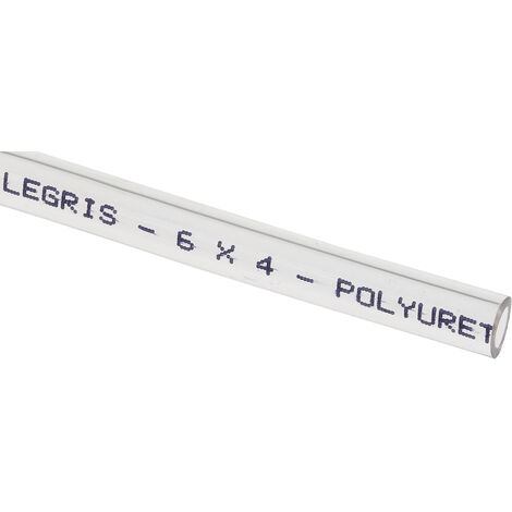 Tuyau à air Legris, 6mm x 4mm x 25m Clair en PUR polyéther ( Prix pour 1 )