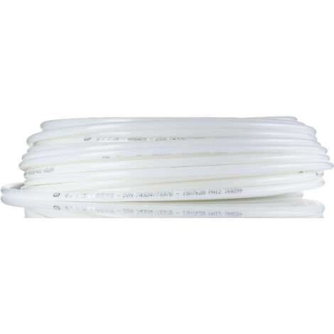 Tuyau à air RS PRO, 8mm x 5.5mm x 30m Naturel en Nylon ( Prix pour Bobine de 30 Mètres )