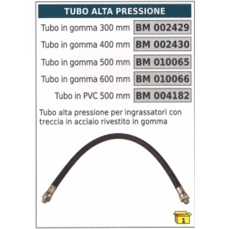 Tuyau à haute pression pour graisseurs en acier 500 mm