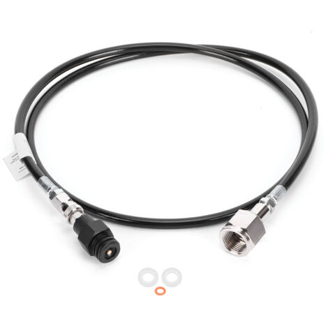 Tuyau à soda noir 1,5m W21.8-14 pour recharge CO2, accessoire machine à soda