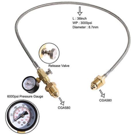 Tuyau adaptateur de transfert pour station de remplissage BS 341 n° 3 (),CGA580--