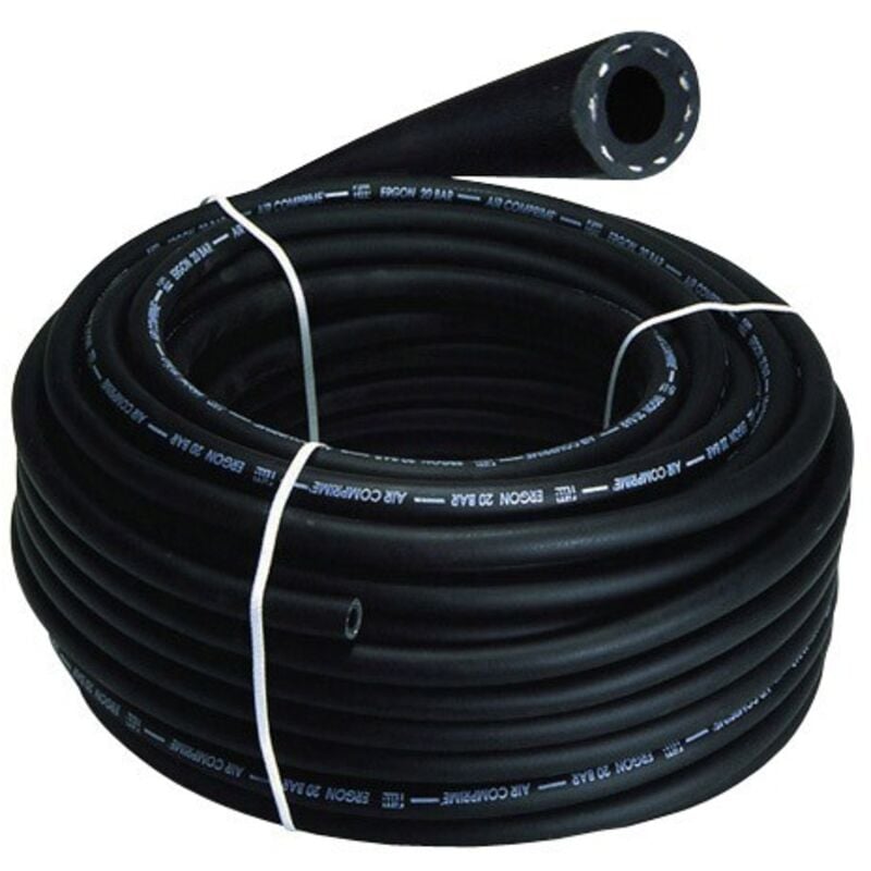 Tuyau d'air comprimé noir 10 x 19 mm. 20 barres Rouleau 50 mètres