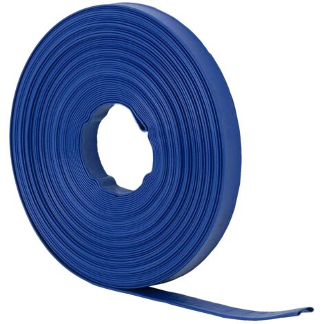 Tuyau arrosage plat 1 pouce 1/2 50 m 0-7 bars tissu renforcé bleu