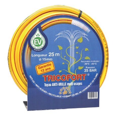 Tuyau arrosage PVC EV tricofort 5 couches Ø19 - Couronne de 25ml