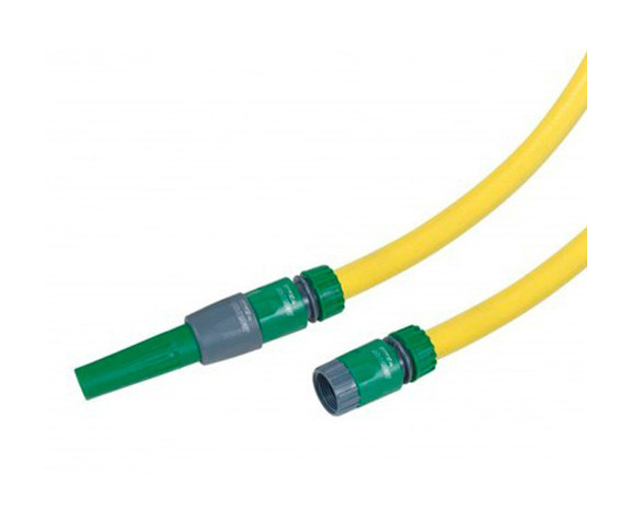 Ribiland - Batterie tuyau arrosage tricoté jaune 20 m d. 15 mm + 4 raccords et lance - PRB4TA20J15 taille: - couleur