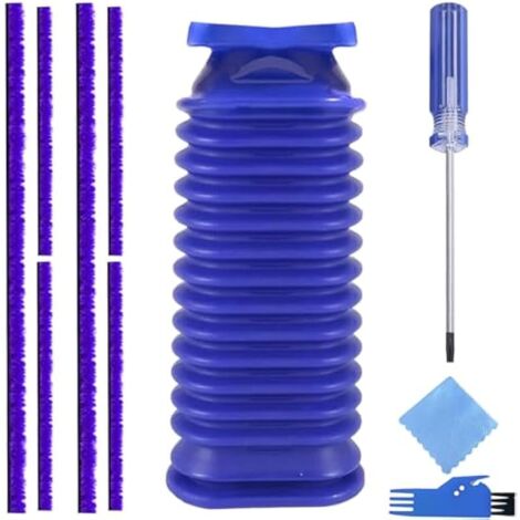 Tuyau Bleu Rayé pour Dyson V7/V8/V10 - Pièces Détachées Aspirateur, Tambour d’Aspiration, Feutres, Tournevis Hexagonal