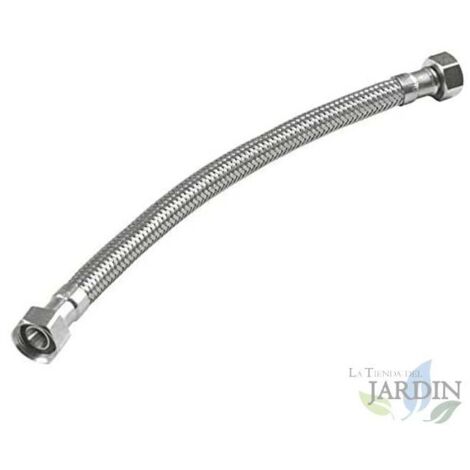 Tuyau blindé flexible avec écrou raccord 50cm, 3/8'' femelle - 3/8'' femelle