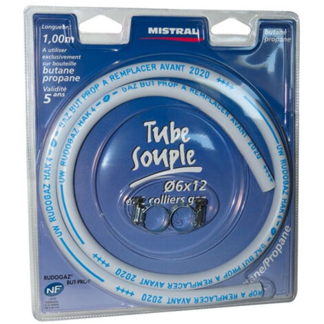 TUYAU BUTANE PROP.1M00+COLLIER MISTRAL MISTRAL GAZ - 06122100