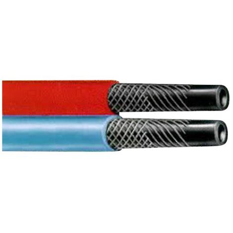 Tuyau caoutchouc bleu-rouge pour oxygène-acétylène Ø6, le mètre