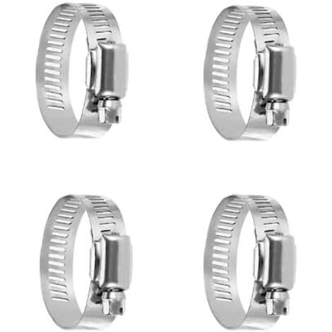 Tuyau Clips, 4 Pcs Collier de Serrage en Acier Inoxydable, Clip Ajustable Clips a Vis, 21-38mm -