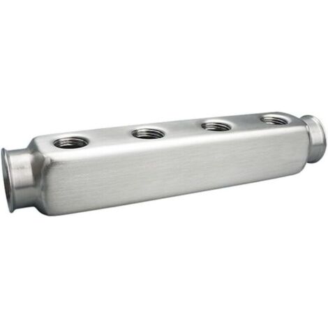 Tuyau collecteur en acier inoxydable, G1 2 mm, accessoire pour collecteur de chauffage au sol, compatible avec les tuyaux collecteurs de chauffage au sol, 4 voies