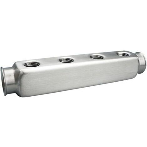 Tuyau collecteur en acier inoxydable, G1 2 mm, accessoire pour collecteur de chauffage au sol, compatible avec les tuyaux collecteurs de chauffage au sol, 4 voies