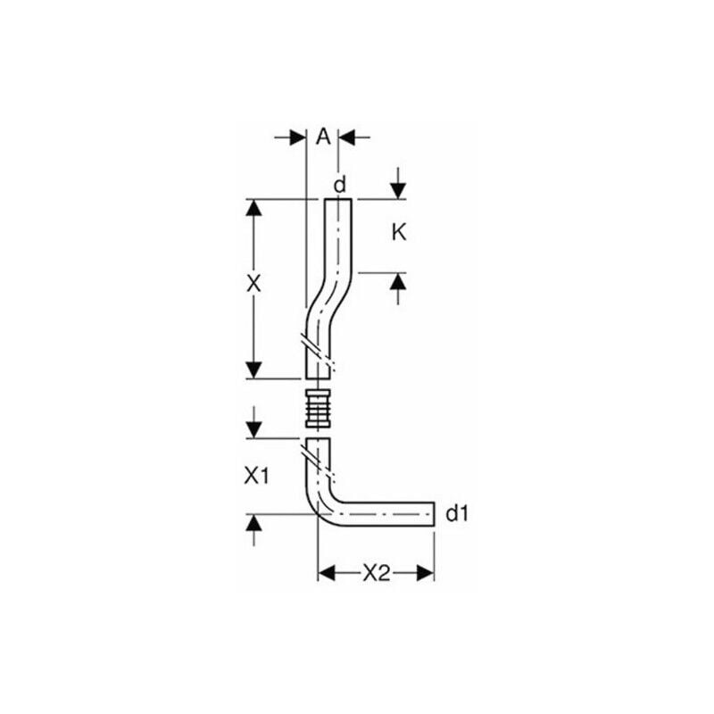 Geberit - Coude de chasse : 118.100.11.1