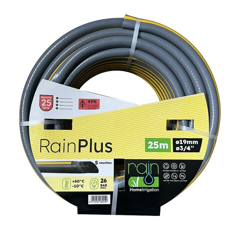 Tuyau d'arrosage TRICOPLUS anti-vrille 28 bar - le rouleau 19 x 50 mètres