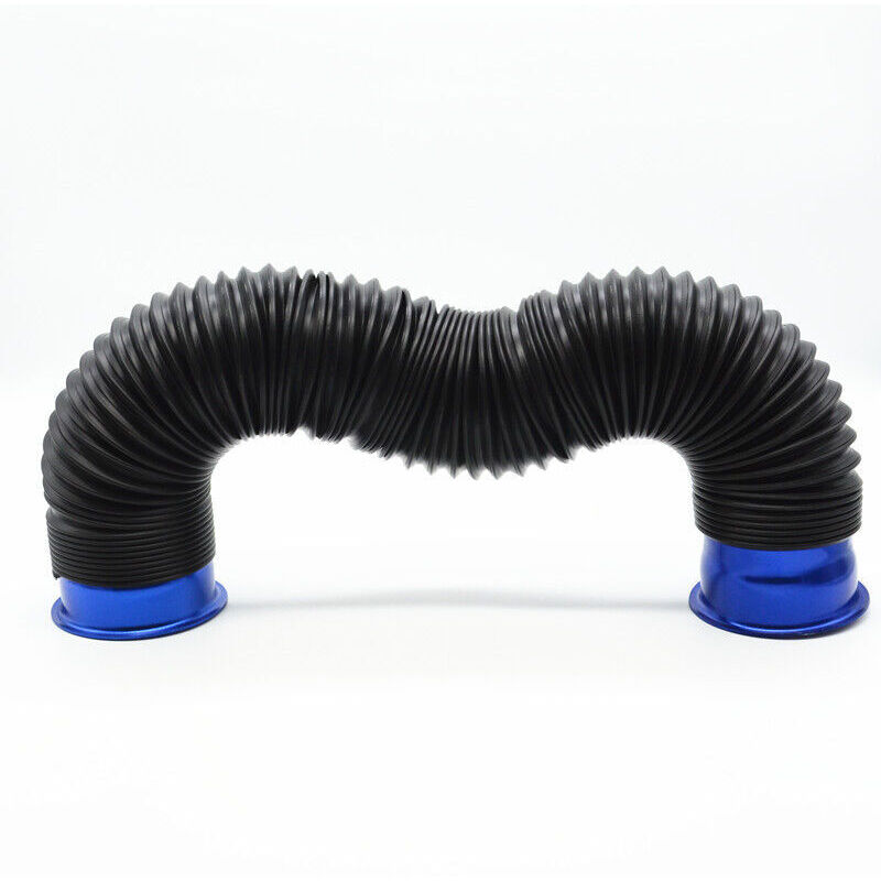 Trimec - Tuyau d'admission d'air froid turbo flexible et réglable de 3 pouces pour voiture bk/bl