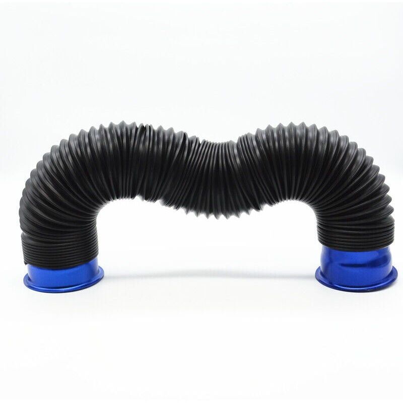 Tuyau d'admission d'air froid turbo flexible et réglable de 3 pouces pour voiture bk/bl