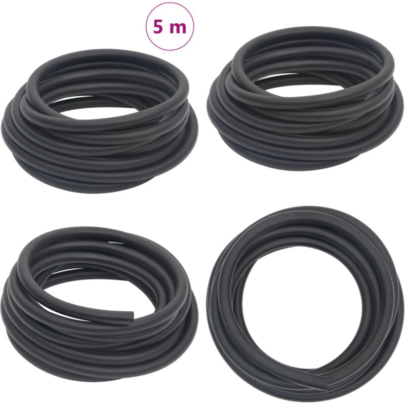 Vidaxl - Tuyau d'air hybride noir 0,6 5 m caoutchouc et pvc - tuyau d'air - tuyaux d'air - Home & Living - Noir