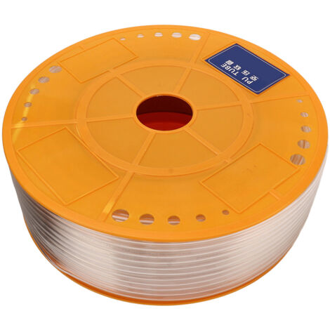 Tuyau d'air PU 10mm OD 6.5mm ID 100m de longueur, tube pneumatique Transparent, bobine de Tube pour compresseur
