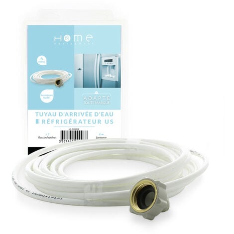 HOME EQUIPEMENT Tuyau d'alimentation d'eau pour Réfrigérateur US, 6m A90008 pour Réfrigérateur DAEWOO, FAR, KENMORE, LG GOLDSTAR, MIOGO, RCA, SAMSUNG, WHIRLPOOL , REFRIGERATEUR AMERICAIN MIOGO MRAVDE180-90MIDII1
