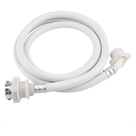 Tuyau D'alimentation D'eau de machine à laver Tuyau d'arrivée d'eau Tuyau en PVC Tuyau d'entrée Tuyau Connecteur Rondelle Pièces et Accessoires pour Machine à laver(2 m)