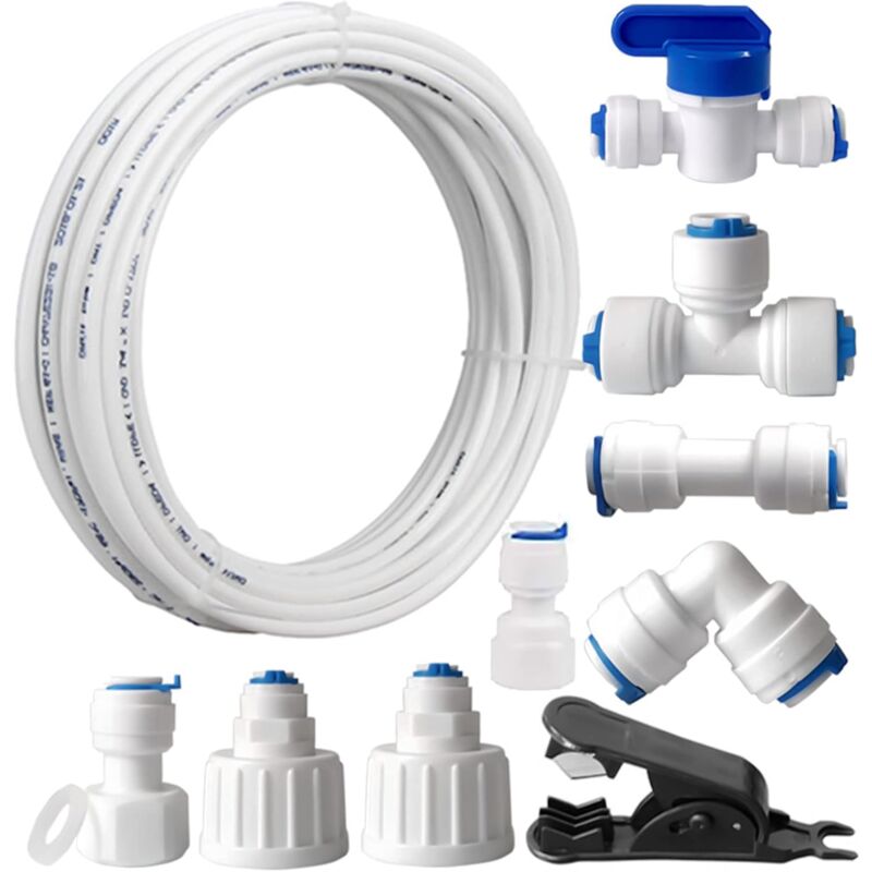 Umnuou - Tuyau d'alimentation en eau, kit de connecteurs de réfrigérateur Universel Set de Raccordement Eau Tuyau Eau Réfrigérateur Tube de Filtre
