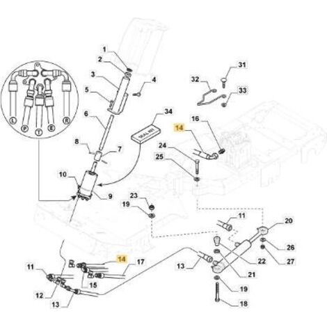 TUYAU D'ALIMENTATION POMPE- DIRECTION ASSISTEE PFM ORIGINE STIGA - 387869507/0