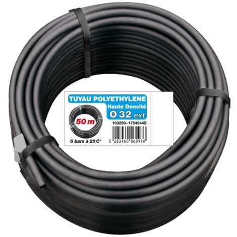 Tuyau d'arrosage enterré 50m – Couronne PE HD Ø32mm – Pression 6 bars – Irrigation efficace pour grandes surfaces – Aquaflow
