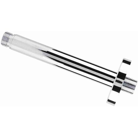 Tuyau d'Arm de Douche pour Plafond en Acier Inoxydable Chromé  Extension Murale 20 cm  Standard Britannique G1/2  209.5 g
