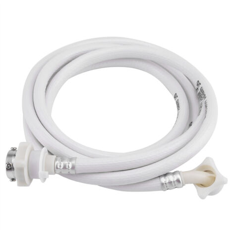 Tuyau d'arrivée d'eau pour lave-linge, connecteur blanc de 3 mètres, flexible de raccordement