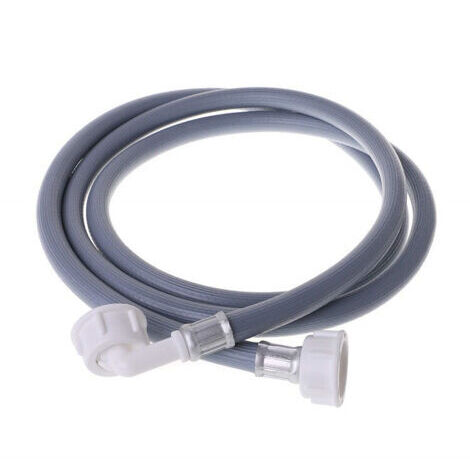 Tuyau d'arrivée d'eau pour machine à laver de 2 m, universel, arrivée d'eau froide. Tuyau fileté standard 3/4" de 200 cm de long avec raccord coudé à 90°